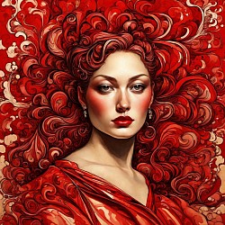 Dame in Red by Luxdesign69.com