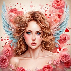 Angel of Love Valentine's Day Romance by Luxdesign69 by Luxdesign69.com