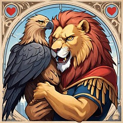 Smart as an eagle and strong as a lion combined are unbeatable  by Luxdesign69.com