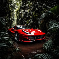 Luxusauto roter Ferrari-Bild-Lizenz-Erfolg by Luxdesign69-300€