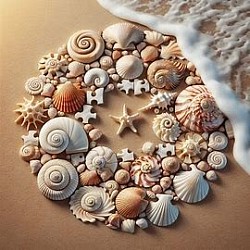 Muscheln am Strand-Sommmerflair-Bildlizenz-Luxdesign69-100€.jpeg